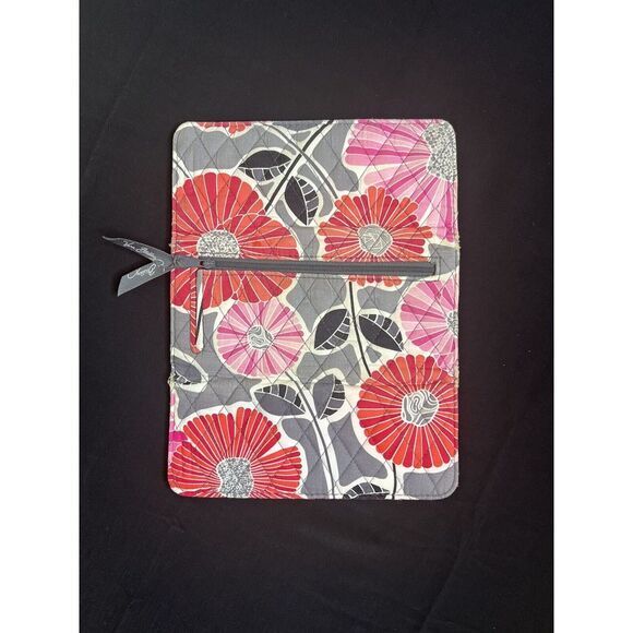 Vera Bradley Retired 2014  Cherry Blossom Pink & Gray Floral Tri-Fold‎ Wallet - Picture 8 of 11